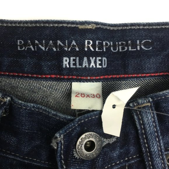 NWOT Banana Republic Relaxed Dark Wash Jean 28x30 - Picture 4 of 5